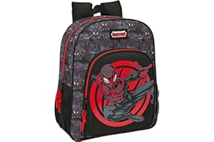 Miles Morales School Backpack for Children, Children's Backpack, Adaptable to Prams, Ideal for School Age, Comfortable and Ve