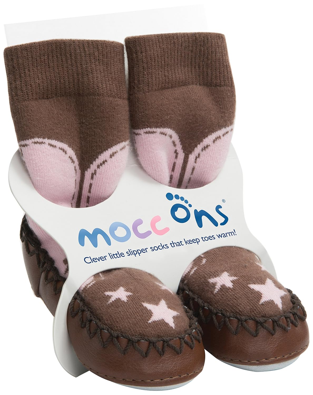 Mocc Ons Cute Moccasin Style Slipper Socks, Cowgirl 2436 Months