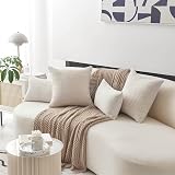 Home Brilliant Cream Velvet Stripe Cushion Covers 18in Pack of 2 view 3