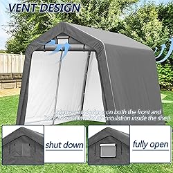 COVERONICS 8' x 8' Outdoor Storage Shed - Heavy