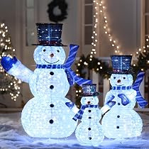 Décoration Lumineuse Bonhomme De Neige LED 70 Cm – 50 LEDs, 8 Modes, Télécommande, IP44 Intérieur/extérieur