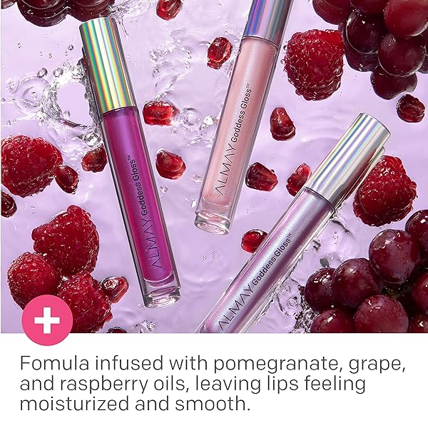 ALMAY LIP GLOSS, NON-STICKY LIP MAKEUP, HOLOGRAPHIC GLITTER FINISH, HYPOALLERGENIC, 200 ANGELIC, 0.9 OZ
