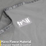 Trail Outdoor Leisure Fleece Sleeping Bag Liner 220x80 Hood Envelope view 3