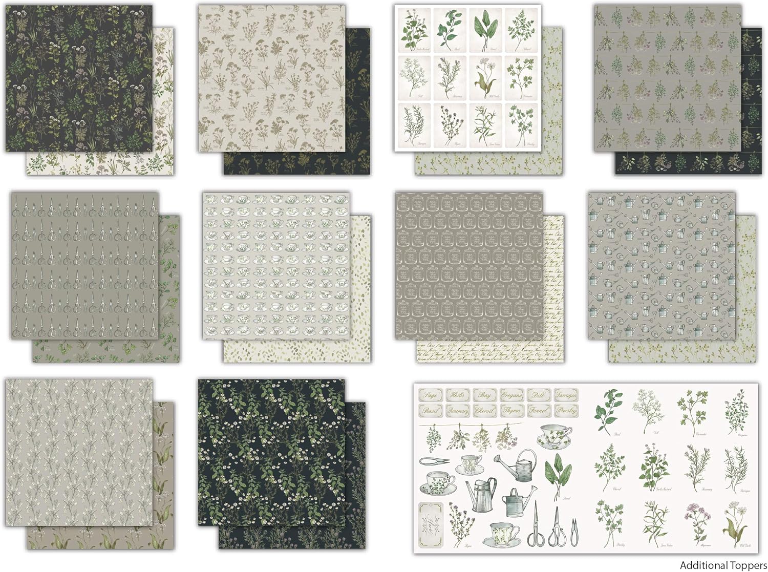 Craft Consortium Double-Sided Paper Pad 12"X12" 40/Pkg-The Herbarium