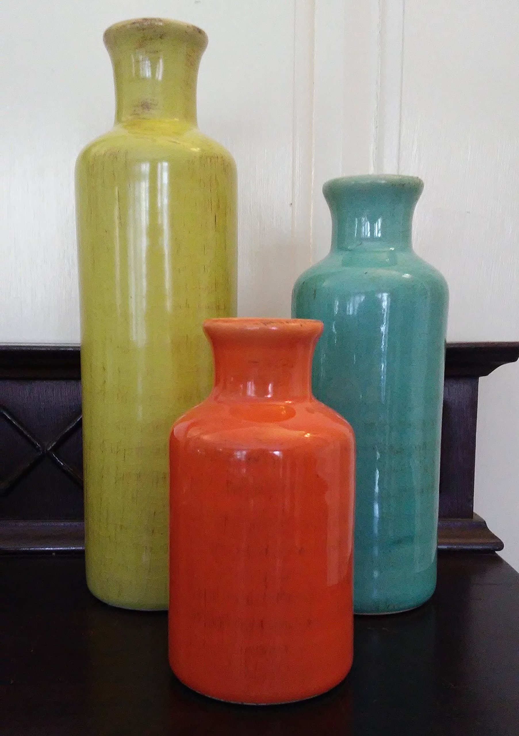 Sullivans Ceramic Vase Set 3 Small Vases, Rustic Home Decor, Modern