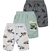 TLAENSON Toddler Boys Summer Cotton Shorts with Pocket, Baby Pull-On Casual Active Jogger Shorts 2-Pack /3-Pack
