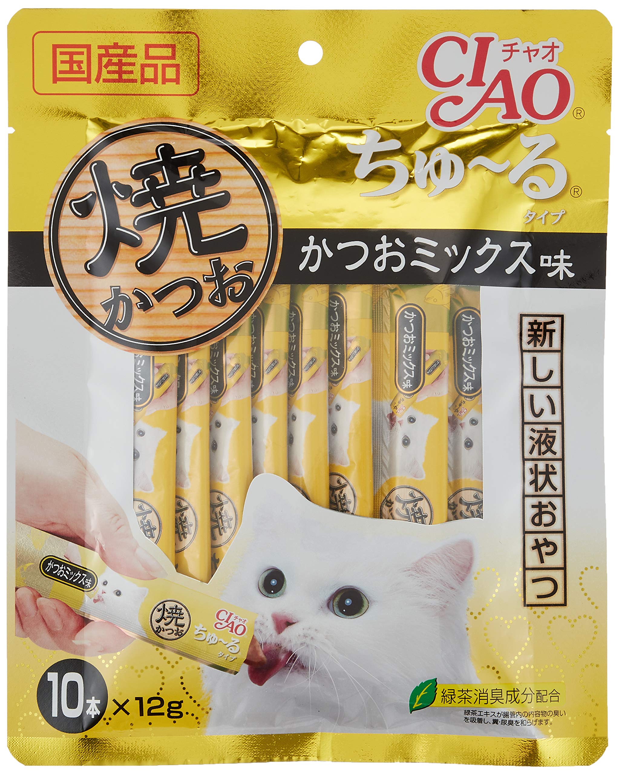 いなばペットフード 焼かつお かつおミックス味 10本入り 4個セットの商品画像