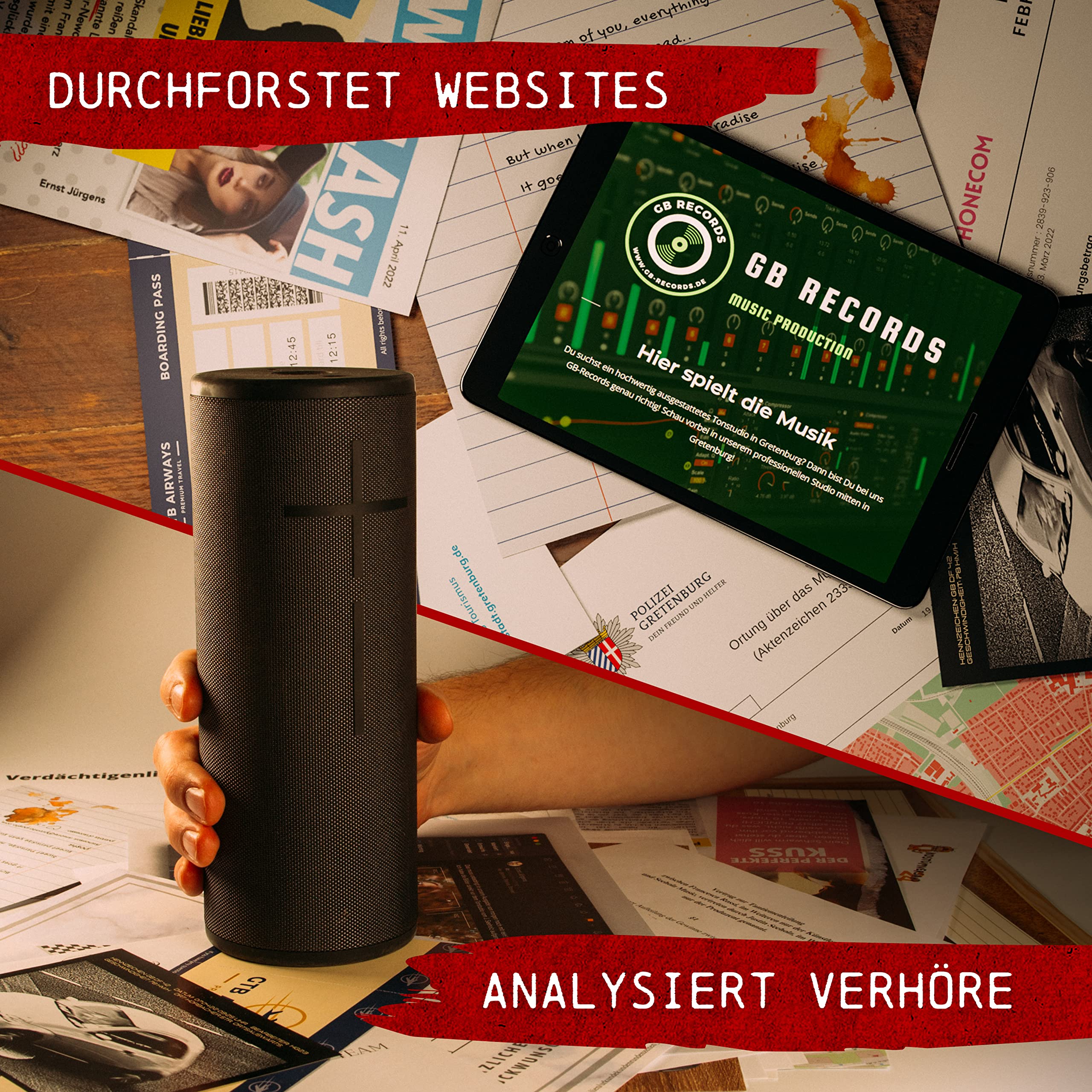 CRIMECASES Krimispiel: Tatort Tonstudio I Cold Case Fallakte I Krimispiele für Erwachsene für 1-6 Personen I Mordfall lösen Spiel für zuhause ab 14 Jahren | Krimifall Escape Room Spiel 5