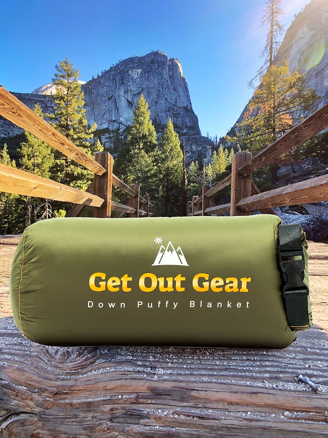 Get Out Gear Down Camping Blanket - Outdoor Lightweight Packable 650 Fill Power Down Blanket Compact Waterproof and Warm Backpacking Quilt for Camping Hiking Travel Hammock : Clothing