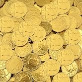 Milk Chocolate Coins Individually Wrapped, Pirate Coin Candy, 2 Lb Bag | Gold Candy for Goodie Bags, Party Favors