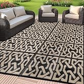 SAND MINE Reversible Mats, Plastic Straw Rug, Modern Area Rug, Large Floor Mat and Rug for Outdoors, RV, Patio, Backyard, Dec