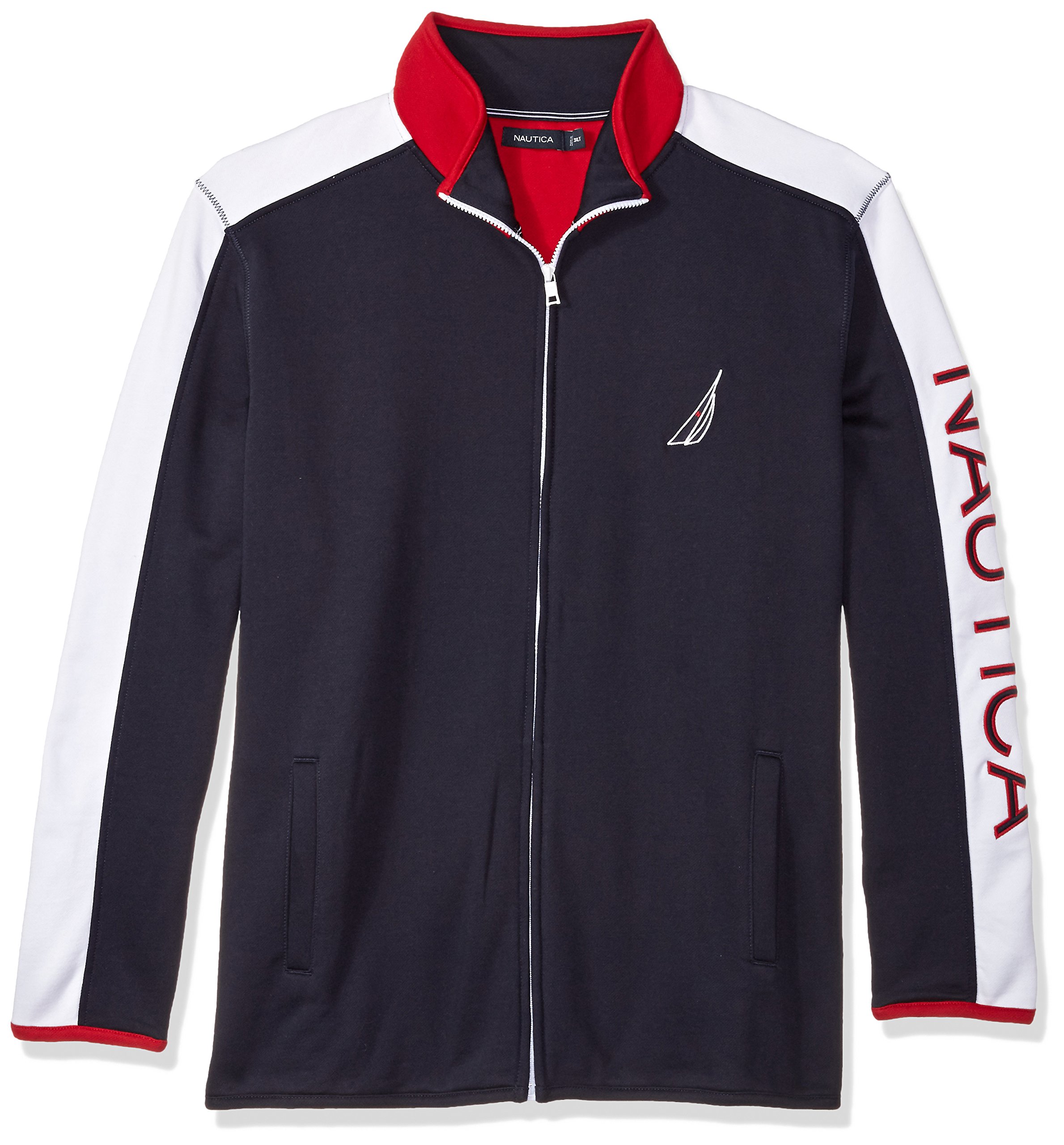 Download Nautica Men's Big Logo Zip Front Long Sleeve Mock Neck ...