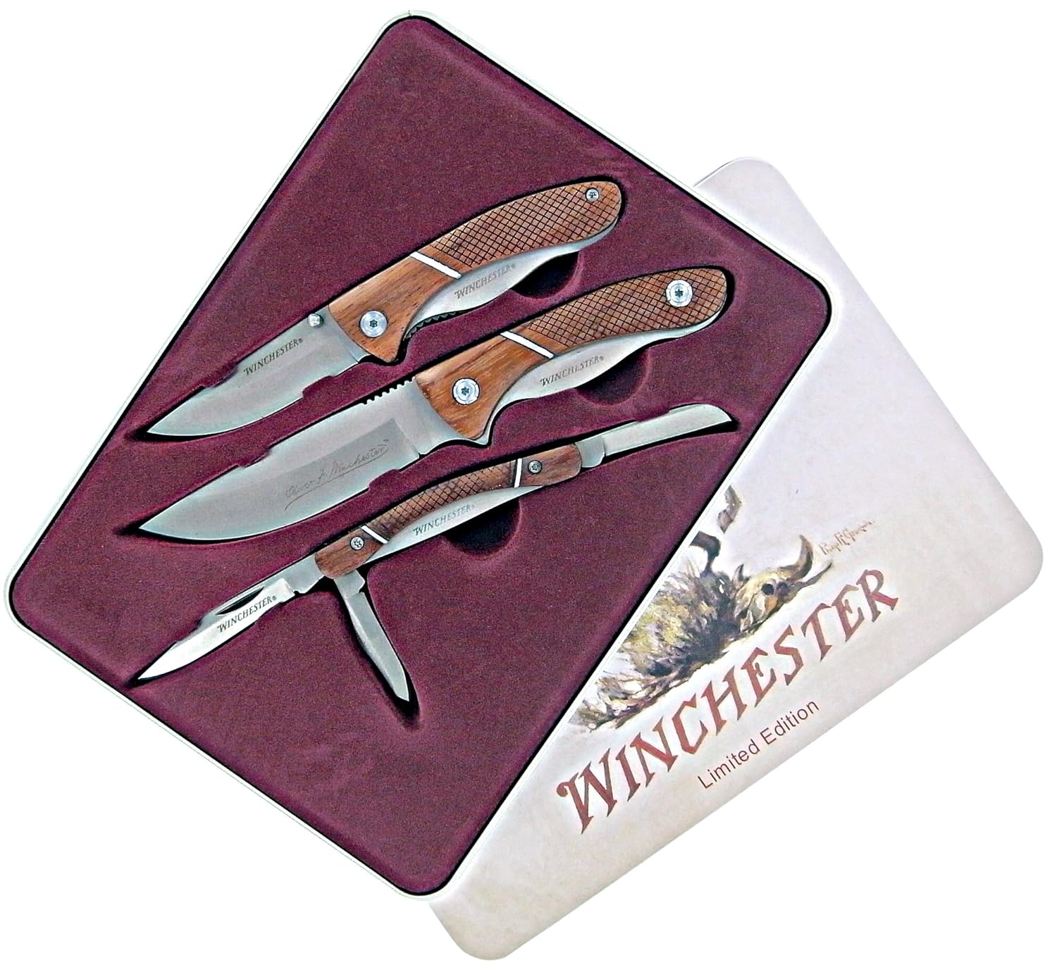 Winchester 31000436 Signature Series, 3 Piece Knife Set Pocketknives