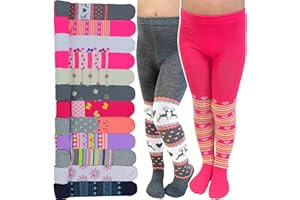 ToBeInStyle Girl’s Pack of 6 Opaque Knit Density Pull-On Warm Winter Tights