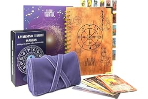 Witchy Cauldron Tarot Learning Set for Beginners: Learning Cards for Beginners, Satin Holder and Tarot Journal for Planning Spiritual (Lavender)
