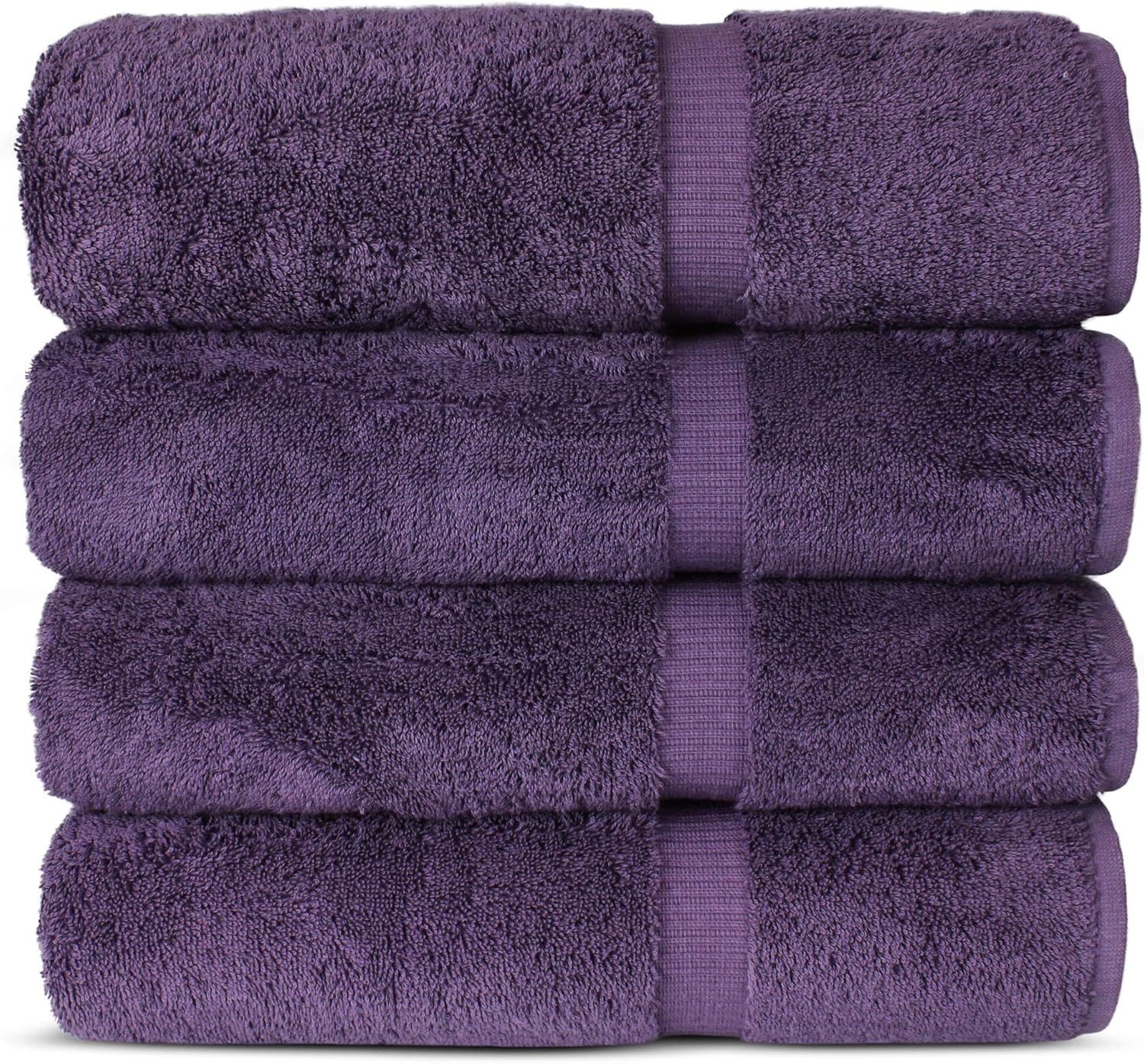 Luxury Hotel & Spa 100% Cotton Premium Turkish Bath Towels, 27" x 54'' (Set of 4, Gray): Home & Kitchen