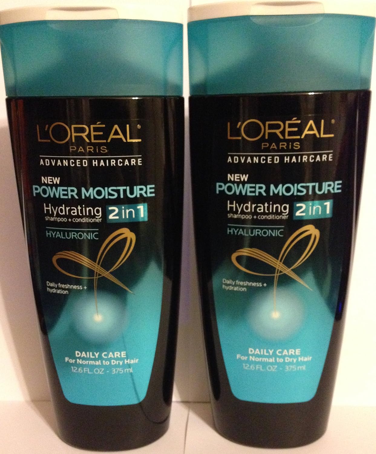 L'Oreal Advanced Haircare 2 in1 Power Moisture 12.6 ounce each