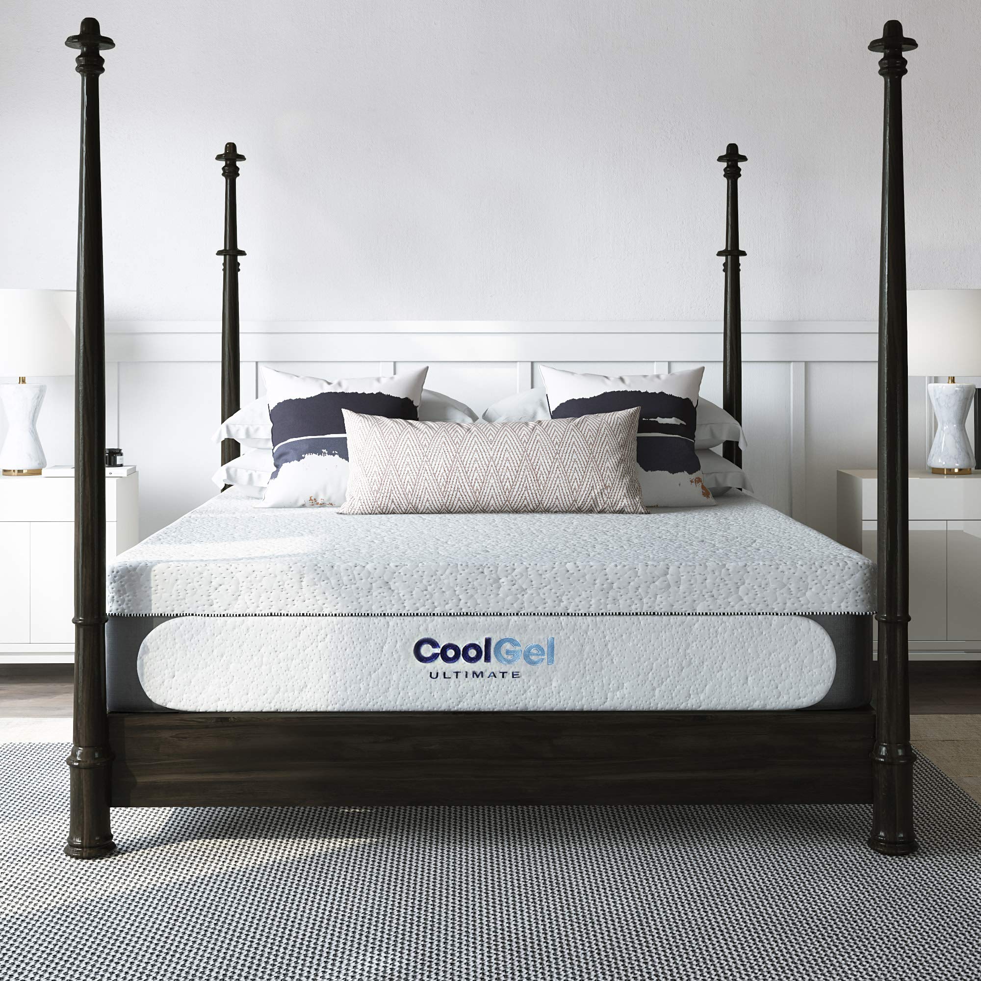 Classic Brands Cool Gel Chill Memory Foam 14Inch Mattress with BONUS