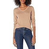 Amazon Essentials Women's Regular-Fit Lightweight Long-Sleeve V-Neck Sweater (Available in Plus Size)