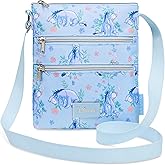 Disney Stitch Girls Purse Cross Body Bag for Kids Teens Women Shoulder Bag with Adjustable Strap Fashion Handbag Stitch Gifts (Blue, Eeyore)