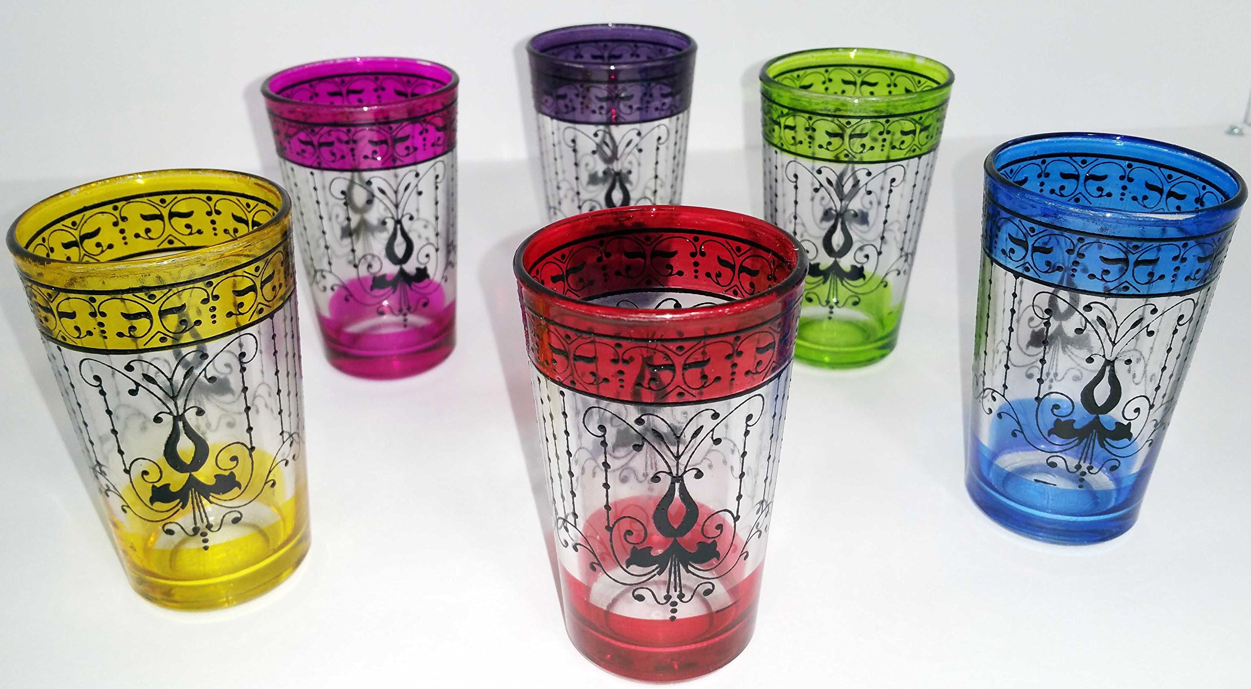 6 Moroccan Turkish Middle East Tea Glass Serving Tea Pot tumbler Candle cup shot moroccan tea glasses glass