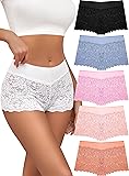 ALL OF SHE Lace Boy Shorts Sexy Cheeky Panties