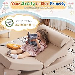 Erigiak 2024 Kids Couch Play Couch Large, Modular