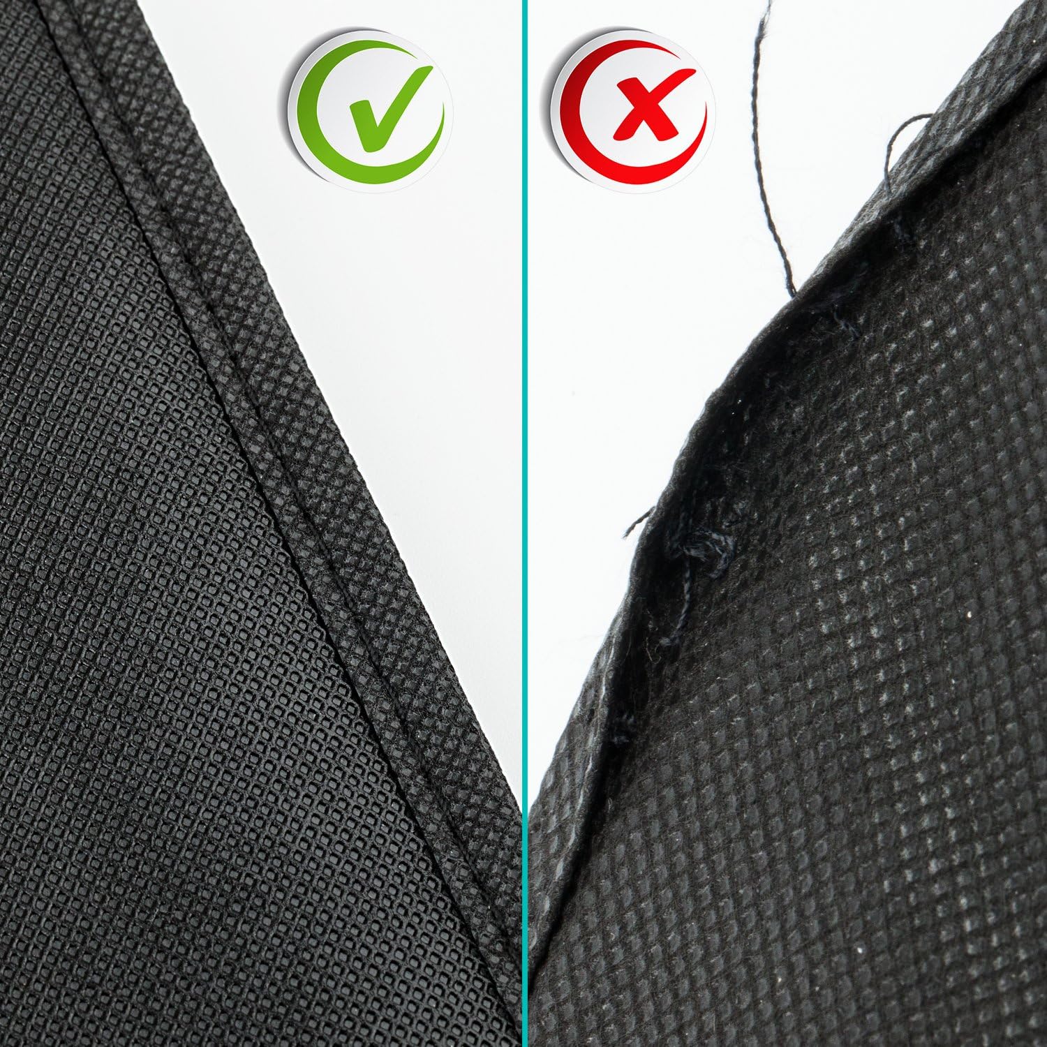 Zilink Black Garment Bags for Storage and Travel 43/50 INCH Anti-Moth Protector Suit Cover with Clear Window for Suit Jacket Shirt Coat Dresses (Pack of 5): Home & Kitchen
