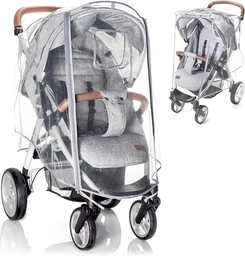 Zamboo Universal Rain Cover for Pushchair and Pram with Zip Opening