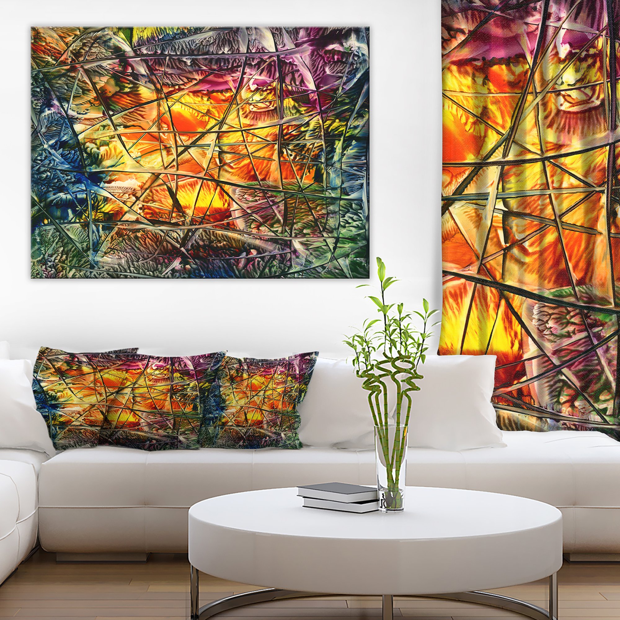 Photo 1 of Amber Abstract Abstract Canvas Artwork