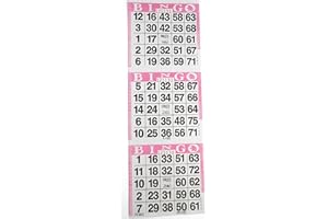 AMERICAN GAMES 3 on Pink Bingo Paper Cards - 1000 sheets - 3000 cards