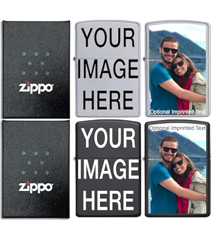 Engraved Windproof Lighter - Matte Black Custom Logo For...