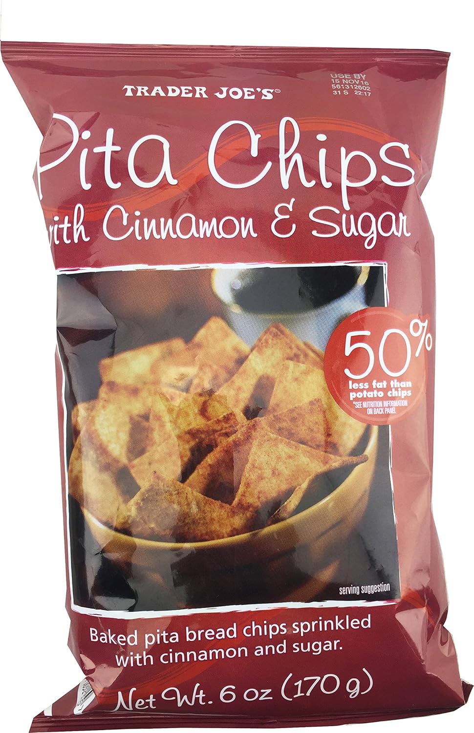 Trader Joes Pita Chips W/cinnamon & Sugar General General