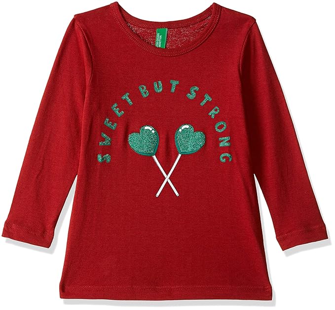 Baby Girls Plain Regular Fit T-Shirt