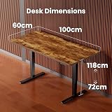 ErGear Electric Standing Desk 100x60cm 4 Memory Smart Panel, 72-118cm view 4