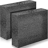 Hoolerry 2 Pcs Customizable Polyethylene Foam Packing Inserts for Cases Thick Polyethylene Cuttable Foam Sheet for Tool Box, Camera, Crafts, Storage and Crafts (12" X 10" X 3.125",Black)