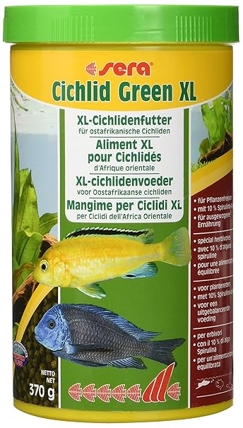 sera Cichlid Green XL ein Grünfutter für größere herbivore Cichliden z.B. Malawi & Tropheus Moorii mit Präbiotika für verbess