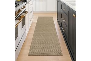 Collive Washable Kitchen Runner Rugs Non Slip, 2x6 Black/Natural Farmhouse Rug Runners for Hallway, Boho Hand-Woven Cotton Bedroom Carpet for Laundry Entryway Indoor