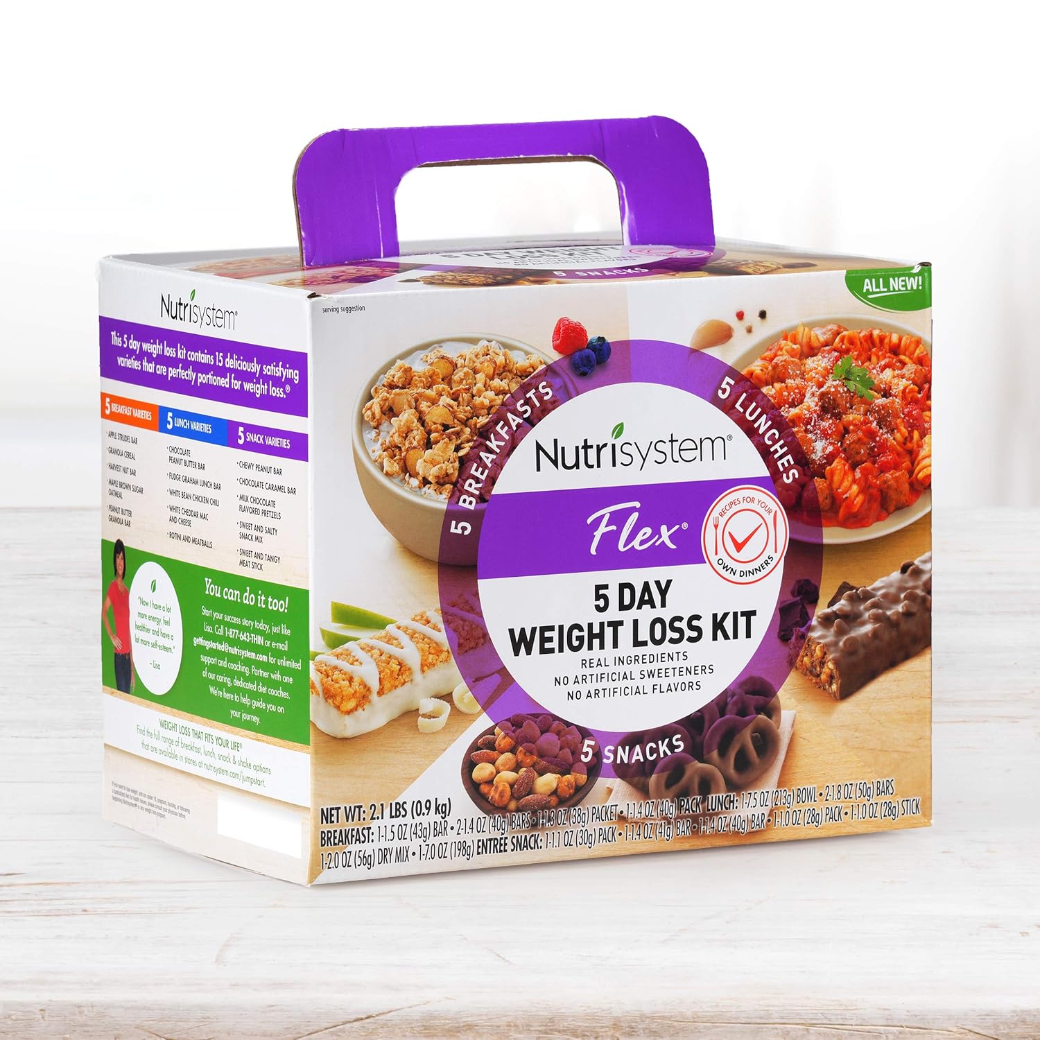 Nutrisystem 5 Day Weight Loss Kit Healthy Food Breakfast Lunch Dinner