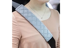 ROYAGO 2Pcs Car Seat Belt Pad Cover, 2-Pack Black Soft Car Safety Seat Belt Strap Shoulder Pad for Adults and Children,Helps Protect Your Neck and Shoulder (Gray)