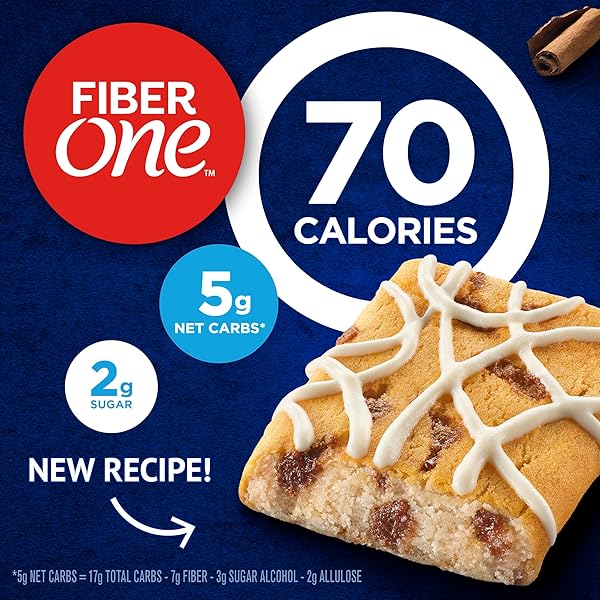 FIBER ONE 70 CALORIE SOFT BAKED BARS, CINNAMON COFFEE CAKE, MEGA PACK, 18 CT, 16 OZ