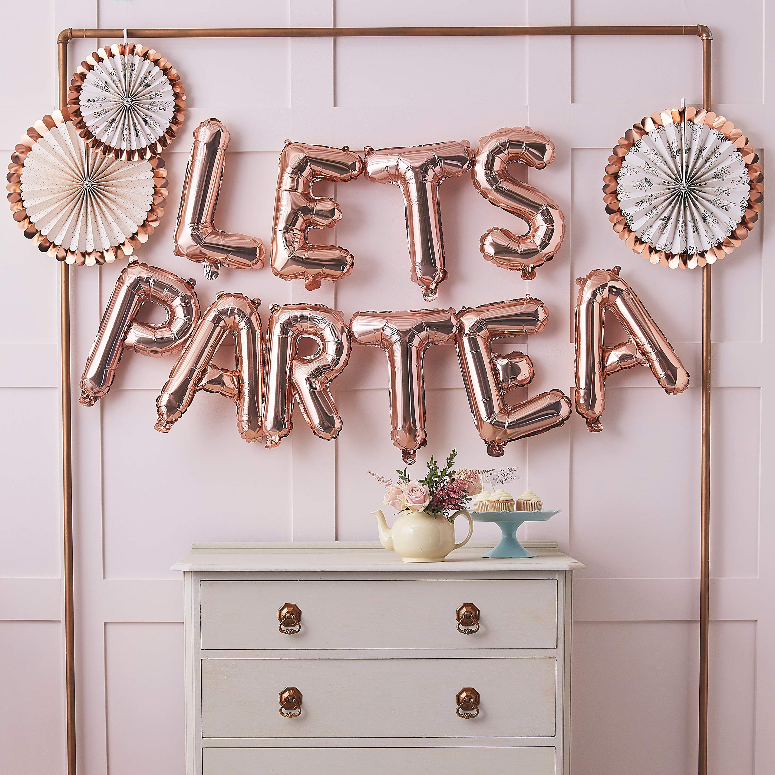 Ginger Ray Lets Partea Afternoon Tea Party Balloon Bunting - Lets Par Tea