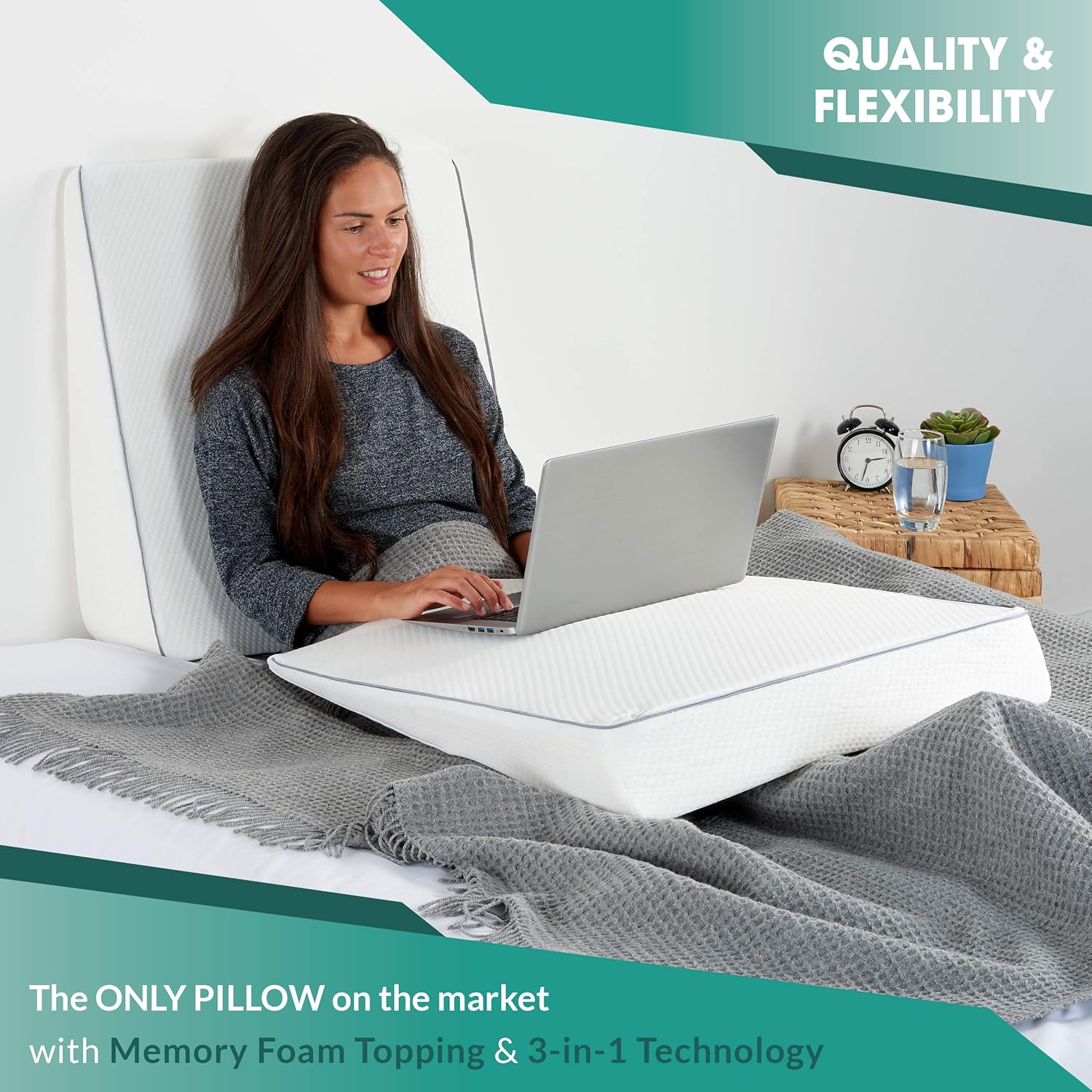 Back Support Pillow - Wedge Pillow RS10 by Relax Support - Neck and Lumbar Pain Relief Only Wedge Pillow w/Strategic Elevation 3-in-1 Technology to Give You The Angle of Support You Need: Health & Personal Care