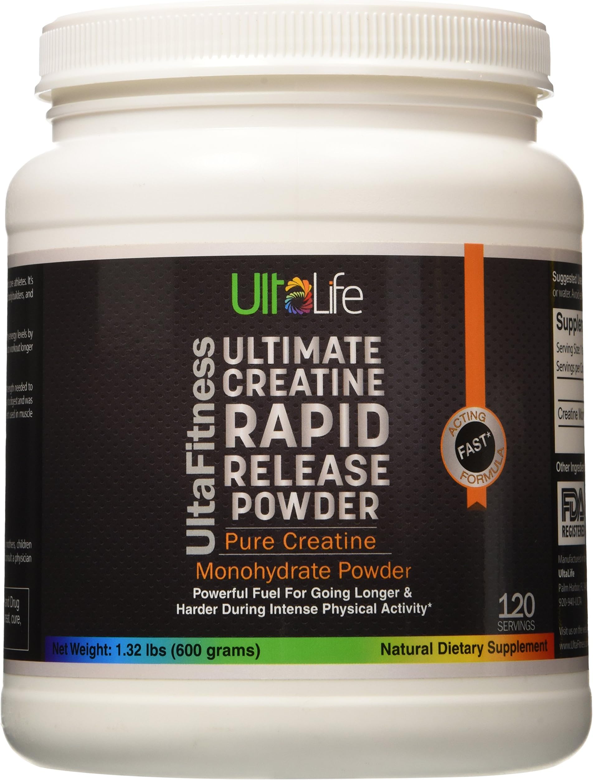 ULTIMATE Creatine Rapid Release Powder ? Pure Creatine Monohydrate ? Powerful Fuel for Going Longer & Harder to Increase Strength, Power & Beat Fatigue ? Accelerates Recovery from Exercise ? 120 Servings ? Backed By Our 100% Satisfaction Guarantee