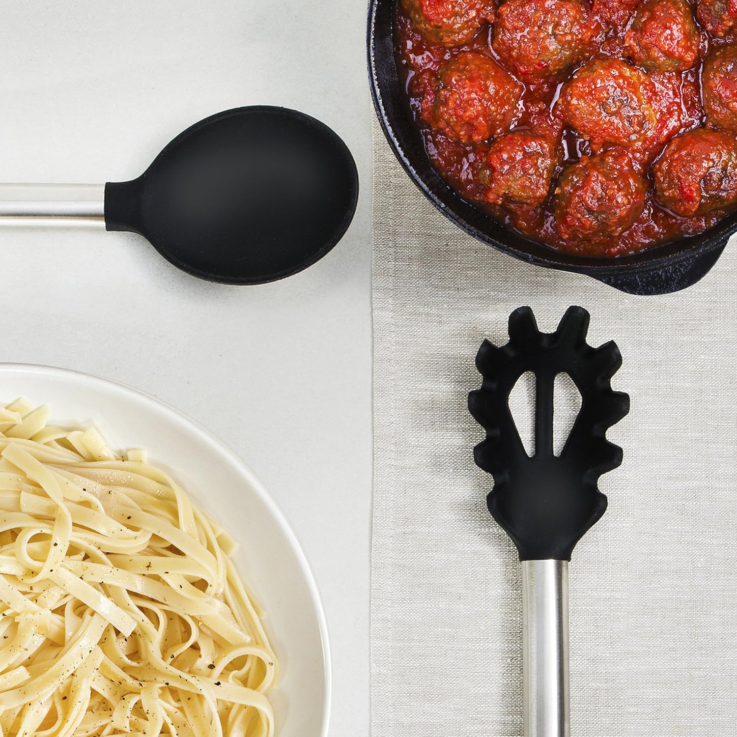 Home Hero 11 Silicone Cooking Utensils Kitchen Utensil Set - Stainless Steel Silicone Kitchen Utensils Set - Silicone Utensil Set Spatula Set - Silicone Utensils Cooking Utensil Set Salad Tongs: Kitchen & Dining