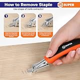 HS Super 3-in-1 Heavy Duty Staple Gun with Remover and 2250 Staples view 4