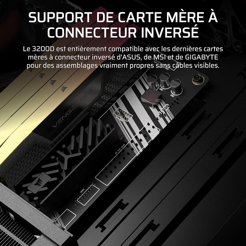 3200D RS Boîtier PC Moyen Tour, 3 Ventilateurs RS120 Inclus – Noir