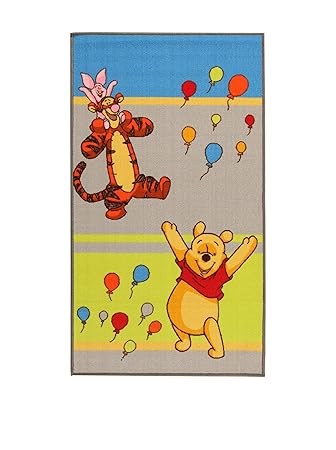 Monbeautapis Pflaume Teppich Disney Winnie Pooh & Friends (140 x 80) Multi – Kinder – Stil: Kinder