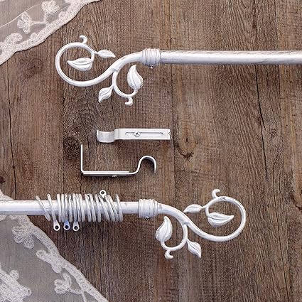 At17 Vintage Shabby Chic Farmhouse Extendable Curtain Rod