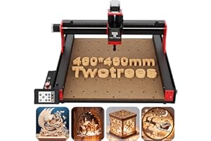 Twotrees TTC450 Pro CNC Router Machine with 3.5" Touch Screen,800mm/min Speed,Twotrees Rubber Stamp Kit Rubber Mat Milling 3D Printer CNC Controller Kit